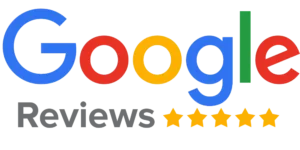 Logo de Google Reviews con cinco estrellas de valoración