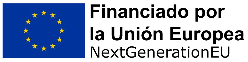 Logo de financiación de la Unión Europea NextGenerationEU con bandera europea